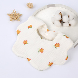 Class A Cotton 6 Layer Crepe Gauze Baby Bandana Bib Soft Absorbent Newborn Saliva <b>Towel</b> Infant Feeding Drool <b>Wraps</b> For Kids - Product Image 3