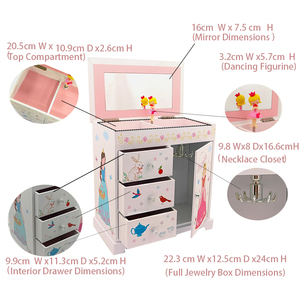 Caja Musical <span class=keywords><strong>de</strong></span> Joyería con Diseño <span class=keywords><strong>de</strong></span> Princesa Jakos, con Cajones y Puerta, para Regalo <span class=keywords><strong>de</strong></span> Cumpleaños, Navidad y Festividades para <span class=keywords><strong>Niñas</strong></span> - Product Image 2