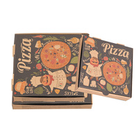 Benutzer definierte 8 12 14 28 Zoll mit Logo-Karton Nehmen Sie einen Weg Karton Wellpappe Caja Para De Black Pack Boite Kutusu Pizza Boxen