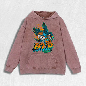 Sweat-shirt rétro délavé avec graphisme « <span class=keywords><strong>BTP</strong></span> Workshop » et aigle, 100 % coton, 6 couleurs, entrepôt américain - Product Image 3