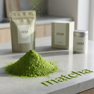 Mélange instantané pour <span class=keywords><strong>latte</strong></span> au matcha, poudre de thé vert avec édulcorant en sachet pour les cafés et les salons de thé - Product Image 3