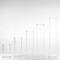 Support de fleurs de table carré personnalisé en acrylique transparent pour mariage, avec votre logo et taille sur mesure YAGELI
