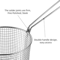 Vente chaude Panier à frire rond écologique pour la cuisine Gadgets de cuisine Panier à frire pour tacos mini pour usage commercial