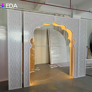 Arco de Fondo de Boda LEDA con Luz Cálida, Acrílico, Luminoso, Estilo Marroquí, Fondo de Escenario para Decoración de Bodas y Fiestas - Product Image 2