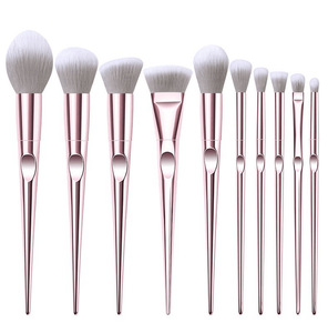 Ensemble de 10 pinceaux de maquillage pour le visage <span class=keywords><strong>Wet</strong></span> & <span class=keywords><strong>Wild</strong></span> Soft Hair, manche en plastique, pratique pour les voyages, pour débutants (visage et yeux) - Product Image 1