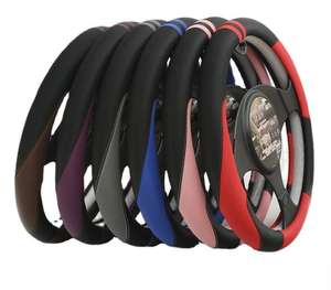 Ensemble de housses de <span class=keywords><strong>volant</strong></span> confortables <span class=keywords><strong>pour</strong></span> voiture, vente en gros, premium, hiver 2020, en cuir écologique, boîte couleur, <span class=keywords><strong>pour</strong></span> entreprise, 3 branches, 30MM - Product Image 2