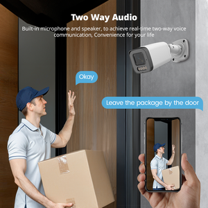 5MP POE ngoài trời an ninh Bullet Camera đầy màu sắc tầm nhìn ban đêm không thấm nước hai chiều âm thanh CCTV Mạng Camera CMOS cảm biến dữ liệu đám mây - Product Image 5