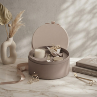 Boîtes cadeaux rondes de luxe pour bougies, boîtes rigides avec logo, boîtes en papier personnalisées imprimées avec ruban, vente en gros