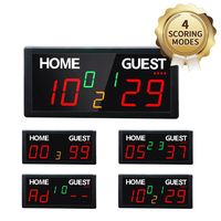 Tableau de score numérique LED portable YIZHI avec télécommande, affichage de score à 4 modes, tableau de score électrique pour Cornhole, tennis, padel
