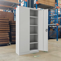 Armoire de rangement en acier de style moderne avec serrure, étagères réglables, meuble de rangement métallique durable pour la maison et le bureau