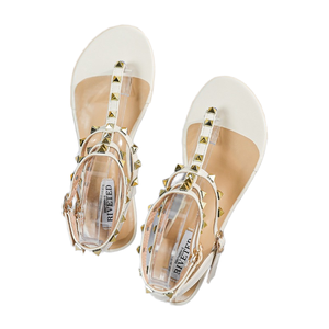 Nouvelles sandales d'été 2026 pour femmes, style britannique, décontractées, à talons, plateforme romaine, avec rivets, semelle extérieure en EVA, chaussures de marche - Product Image 1