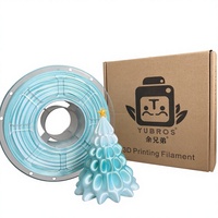 Filament PLA pour imprimante 3D, effet soie, extrusion fluide, couleur arc-en-ciel bleu vers blanc, pour projets d'impression 3D