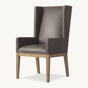 Fauteuil à oreilles contemporain Sassanid OEM des années 1950 Ensemble de salle à manger de luxe américain Fauteuil de salle à manger en cuir Stewart - Product Image 6