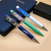 Nouveau cadeau de bricolage stylo à bille LOGO personnalisé coloré 3D objet flottant stylo à bille bureau stylo neutre promotion en gros