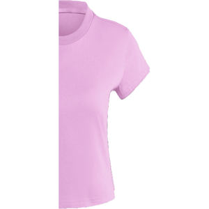 T-shirt à manches courtes à col rond pour femme, style streetwear, respirant, écologique, personnalisé, en molleton uni en coton biologique brodé - Product Image 5