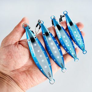 Snda 60 جم-g توهج الظلام بطيء الملعب الرخويات طويلة الزهر المعادن القفز الرخويات لأسماك الكارب المياه المالحة قارب صيد باس بالجملة - Product Image 2