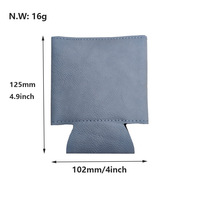 Manchon isotherme en cuir PU vierge pour gravure laser, personnalisable, cadeau pour mariage ou fête, pour bière, soda, boisson, 7 couleurs