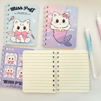 Vente en gros de carnet à spirales avec chat mignon pour garçons et filles carnet de notes de dessin animé carnet de notes papier A7 pour enfants carnet de cadeau d'art 3304