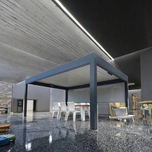 Techo de celosía bioclimática para pérgola de patio de aluminio, parasol impermeable para jardín, uso al aire libre, LED para cenador de patio trasero - Product Image 3