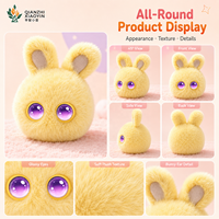 Peluche de Conejo Amarillo con IA, Vibración, Sensor Táctil, Clonación de Voz, Memoria de Larga Duración, Más de 80 Idiomas, Ojos LED, WiFi 2.4G