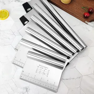 Utensilios de cocina para hornear, cortador de pan y pasteles de diferente tamaño, con escala de medición, cortador de masa de pastelería de acero inoxidable - Product Image 1