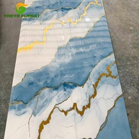 Lámina de PVC con Diseño de Mármol UV, OEM ODM, Diseño Personalizado, 3D en Relieve, Floral, Impermeable, Ignífuga, Insonorizante, Decorativa para Paredes, Escaleras y Baños