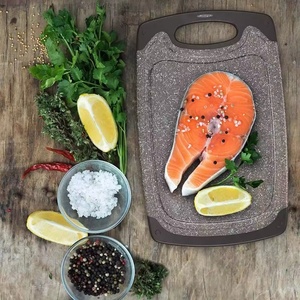 Multifunctional Non Slip Chopping Board Set Wheat Straw <b>Plastic</b> Cutting Boards With Juice Grooves for Meat Veggies - Product Image 3
