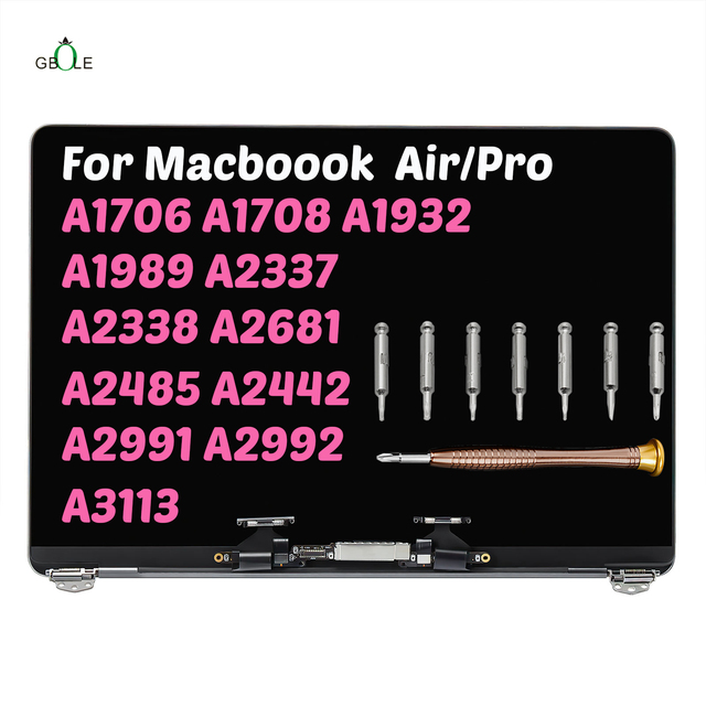 For MacBook Full Screen Assembly A2485 A2442 A2338 A2337 A2159 A2179 A2681 A1932 A1465 A3112 A3185 GBOLE LCD Screen Assembly