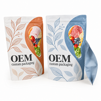 Sacs refermables en plastique écologiques avec impression numérique personnalisée, pelliculage mat, pour emballages alimentaires, thé, aliments pour animaux de compagnie