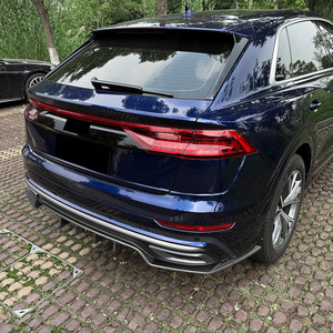 Audi Q8 4M Sline 2019-2023 Rear Lip Spoiler Carbon Fiber Texture Matte Finish Tuning Style AMP-Z - Product Image 3