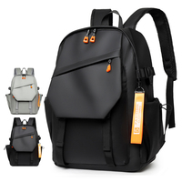 Sac à dos pour ordinateur portable en PU imperméable, grande capacité, pour loisirs, mode, voyage en extérieur, école, étudiant