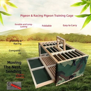 Jaula Plegable para Palomas de Competición y Entrenamiento, Transportador Manual con Múltiples Tamaños, Opciones en Plástico, Acero Inoxidable y Bambú - Product Image 2