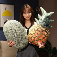 Nouvelle Peluche Fruitée de Simulation, Adorable Coussin Décoratif Mangue/Fraise/Pastèque, Coussin de Simulation Fruitée Adorable