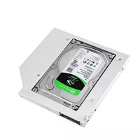 Alluminio 9.0/9.5/12.7mm 2.5 pollici 2 ° custodia disco disco rigido SATA3.0 SSD staffa adattatore secondo Hdd Caddy Computer portatile nero