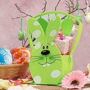 Bolsa de dulces de Pascua para niños, cesta de conejo de fieltro para almacenar regalos, huevos de Pascua, Juguetes - Product Image 5