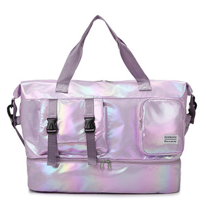 Sac de sport imperméable haute capacité, séparation sec/humide, compartiment à chaussures personnalisé en nylon avec fermeture éclair, pour hommes et femmes, idéal pour les voyages - Product Image 3