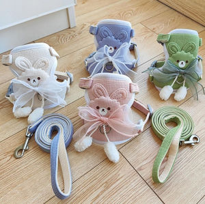 Arnés de Pecho con Correa para Perros Pequeños, Diseño de Osito de Peluche, para Pasear Gatos, Suministros Premium para Mascotas - Product Image 2