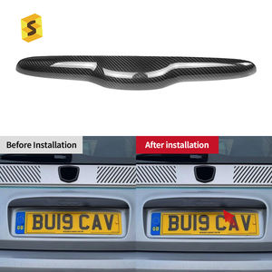 Accessoires d'intérieur en Fiber de carbone <span class=keywords><strong>ES</strong></span> plaque d'immatriculation de coffre plaque décorative pour <span class=keywords><strong>Fiat</strong></span> <span class=keywords><strong>500</strong></span> /Abarth design innovant - Product Image 4