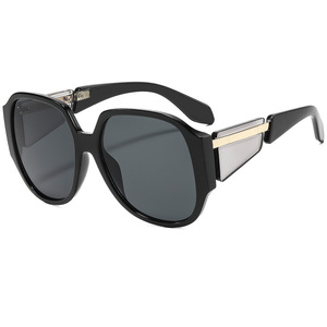 Gafas de Sol Ovaladas de Marco Grande para Mujer, Protección UV400, Estilo Urbano Europeo y Americano, para Viajes y Conducción - Product Image 5