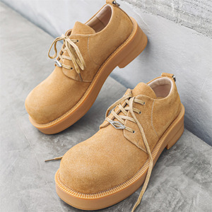Produttore personalizzato personalizzato all'ingrosso piattaforma Casual <span class=keywords><strong>Derby</strong></span> scarpe taglie 46 alluce grande spessore Sole donne uomini Chunky <span class=keywords><strong>Derby</strong></span> - Product Image 3