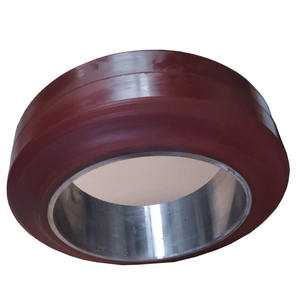 Roda PU 12'' Roda Penggerak Crane Roda Poliuretan Suku Cadang Ban Forklift dengan Hub Vulkollan 300x90x203 - Product Image 5