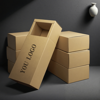 Boîtes cadeaux en kraft personnalisées en gros, carton ondulé, design haut de gamme, imperméable, matériaux recyclés, laminage mat, éponge