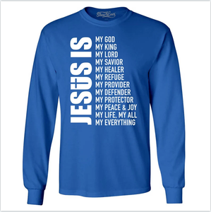 Maglietta Cristiana a Maniche Lunghe 'Tontons Jesus Is My Everything', Regalo per la Pasqua - Product Image 4