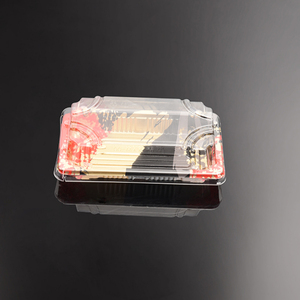 Most Popular Custom Disposable Japanese PS BOPS Plastic Take Away Sushi Boxes Rectangle Food Packaging Packing Sushi Container