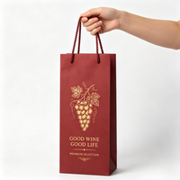 Sacs cadeaux en papier haut de gamme pour bouteilles de vin, spiritueux, liqueurs, mariages, événements, vente au détail, cadeaux premium