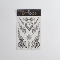 Autocollant de tatouage temporaire 3d fabricant en gros tatouage temporaire personnalisé Autocollants de visage de tatouage au henné