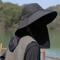 Sombreros de Sol de Verano con Protección UV, Gorra de Pesca y Caza al Aire Libre para Hombres y Mujeres, Gorra de Senderismo y Camping con Visera y Solapa para el Cuello, Sombrero de Pescador