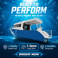 Bateau de pêche et de croisière en aluminium à coque en V profond de 9,6 m, nouveau design très populaire 2026, pour usage familial