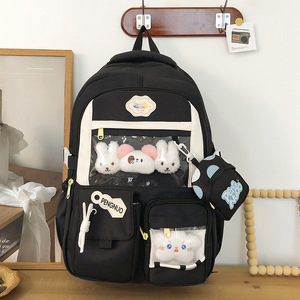 Sweet Ins Style Middle <b>School</b> Student Schoolbag High-Looking Macaron Color Matching <b>Backpack</b> Large Capacity Multi-Flap Pocket - Product Image 5