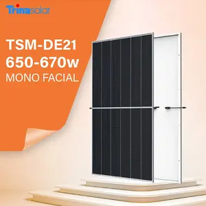 Trina Solar Vertex S 600W 660W 670W Panneaux solaires 210mm Module solaire PV de l'usine d'origine avec certificats TUV CE